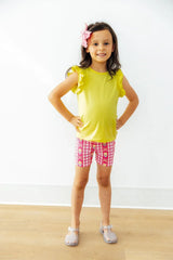 Yellow S/S Ruffle Tee - Mila & Rose ® - Flyclothing LLC