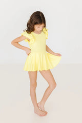 Yellow S/S Twirl Leotard - Mila & Rose ® - Flyclothing LLC
