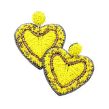 Seed Bead Heart Earrings - Madeline Love - Flyclothing LLC