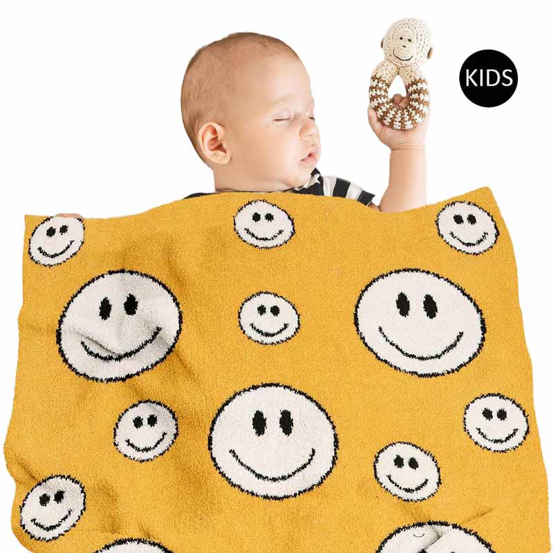 Smile Patterned Kids Blanket - Madeline Love - Flyclothing LLC