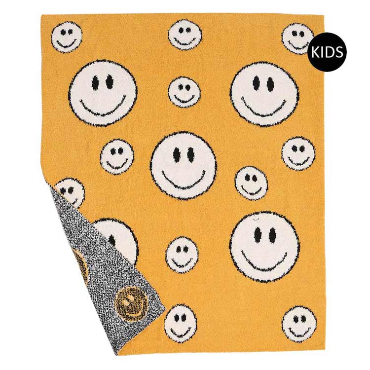 Smile Patterned Kids Blanket - Madeline Love - Flyclothing LLC