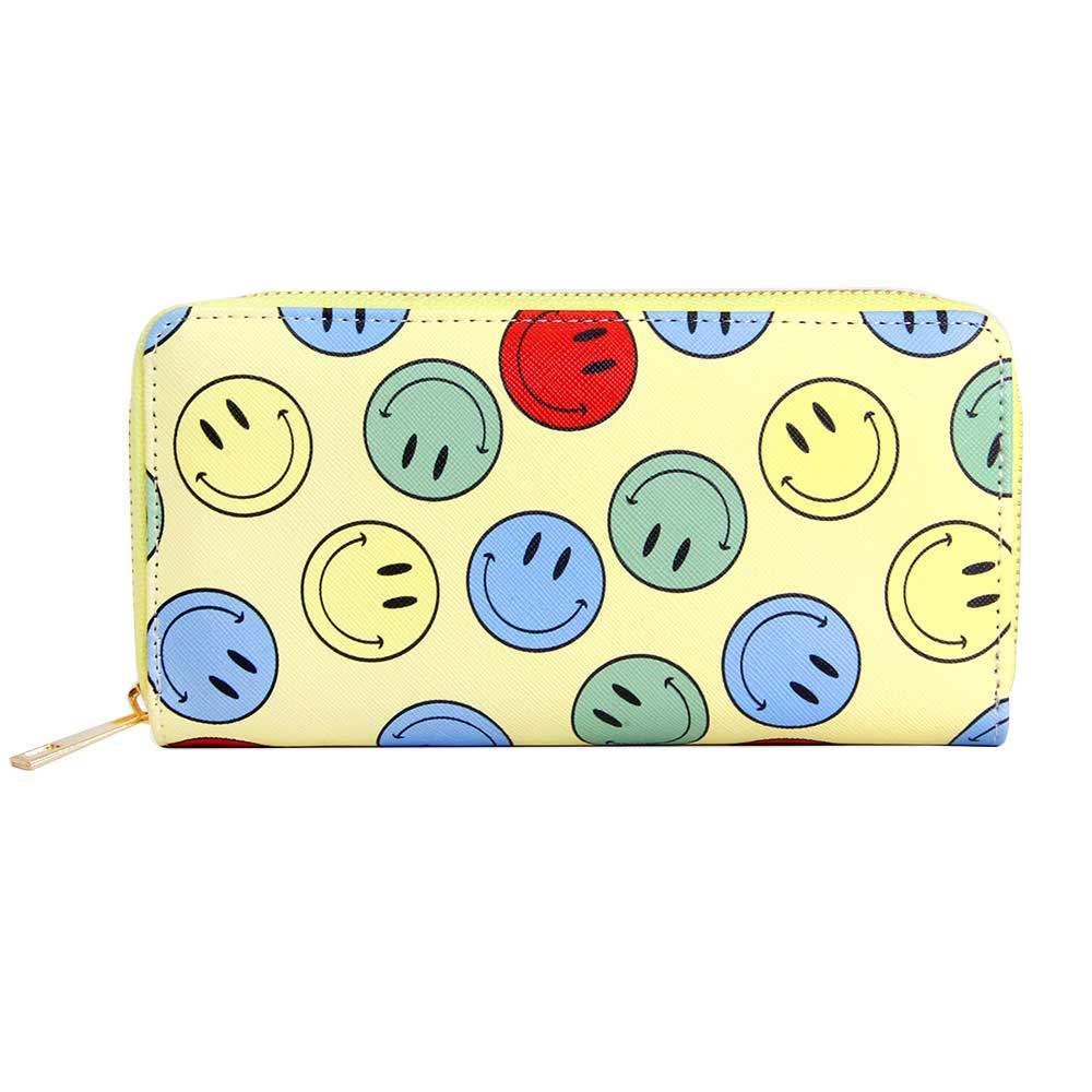 Smile Patterned Zipper Wallet - Madeline Love - Flyclothing LLC