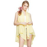 Solid Pleated Vest - Madeline Love - Flyclothing LLC