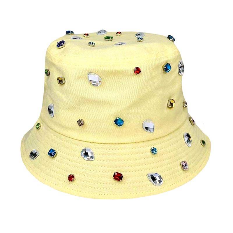 Stone Embellished Bucket Hat - Madeline Love - Flyclothing LLC