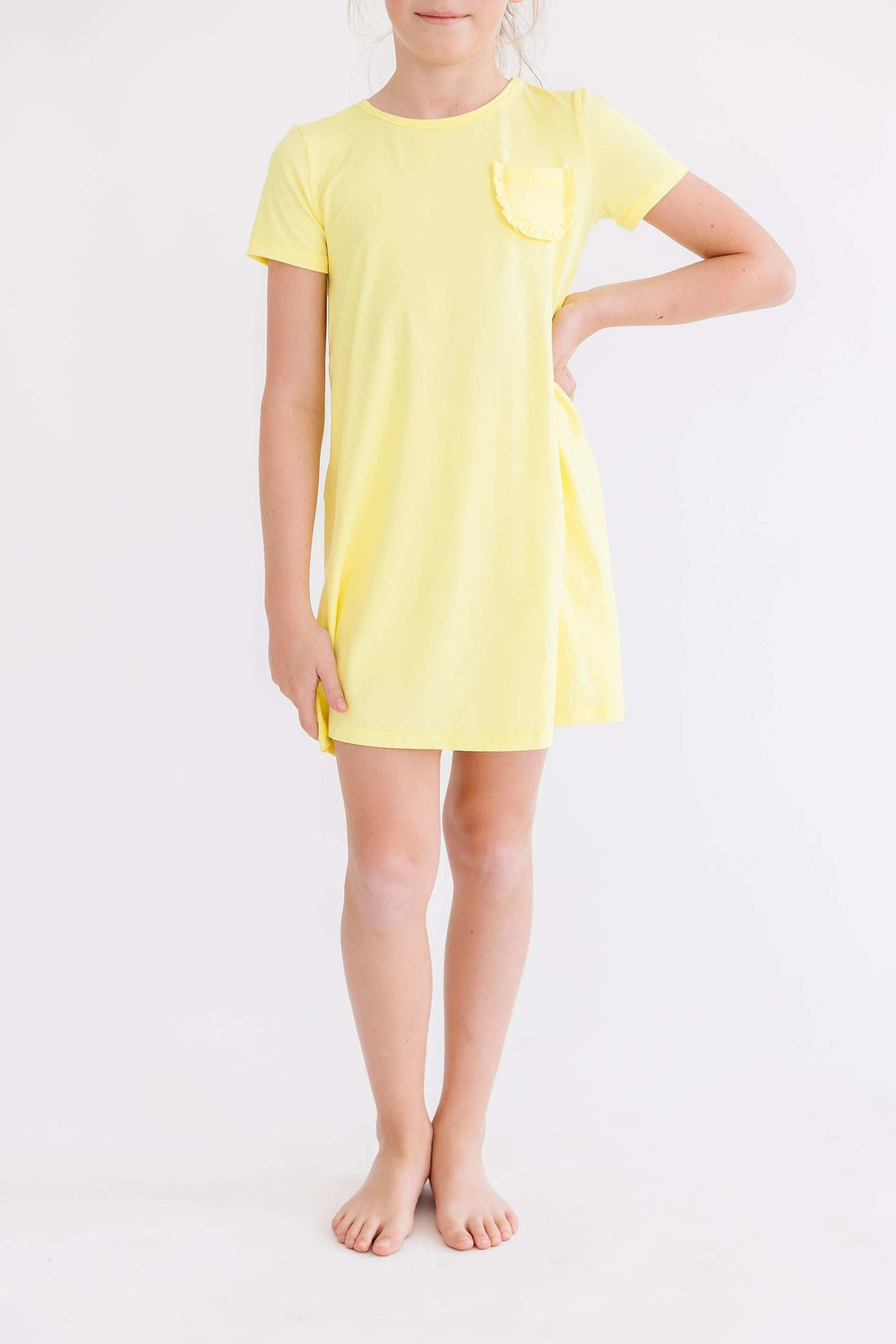 Yellow T-Shirt Dress - Mila & Rose ® - Flyclothing LLC