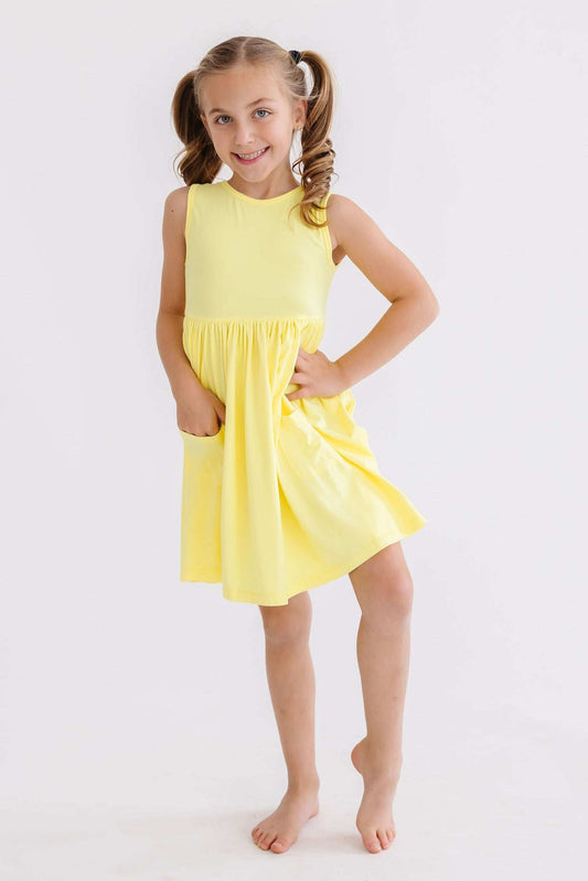 Yellow Tank Pocket Twirl Dress - Mila & Rose ® - Flyclothing LLC