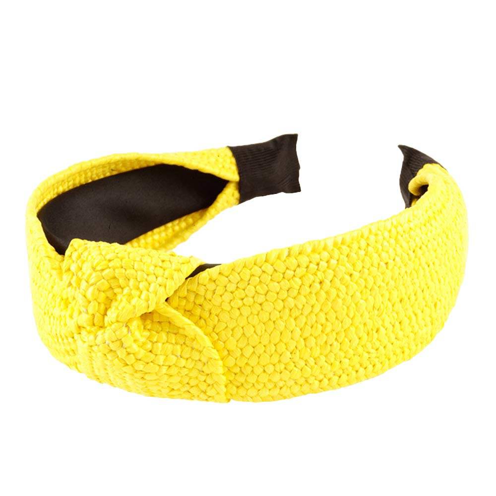 Trendy Straw Knot Burnout Headband - Madeline Love - Flyclothing LLC