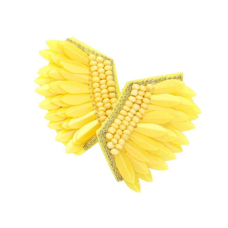 Felt Back Boho Fringe Beaded Earrings - Madeline Love - Flyclothing LLC