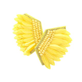 Felt Back Boho Fringe Beaded Earrings - Madeline Love - Flyclothing LLC