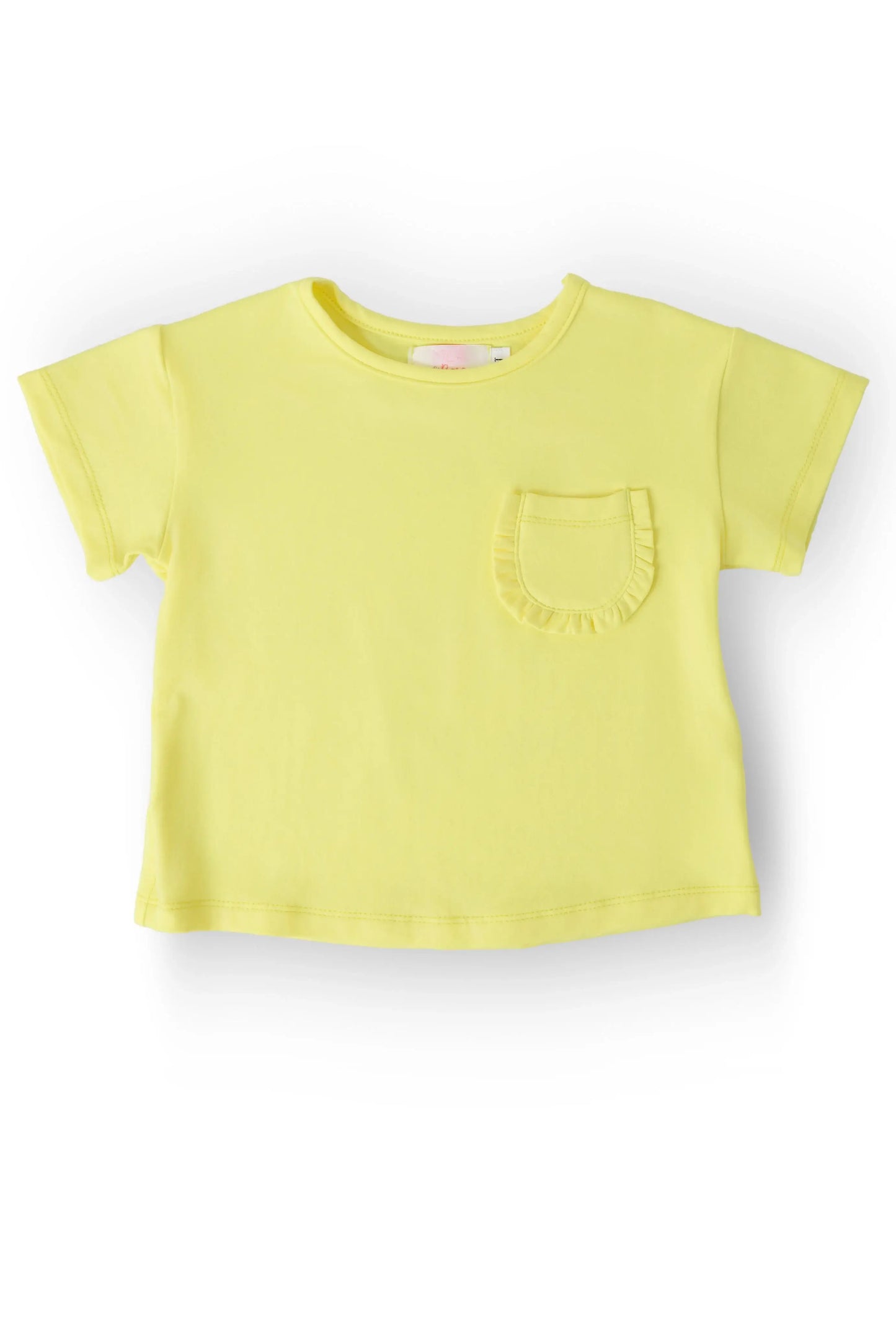 Yellow Ruffle Pocket Tee - Mila & Rose ® - Flyclothing LLC