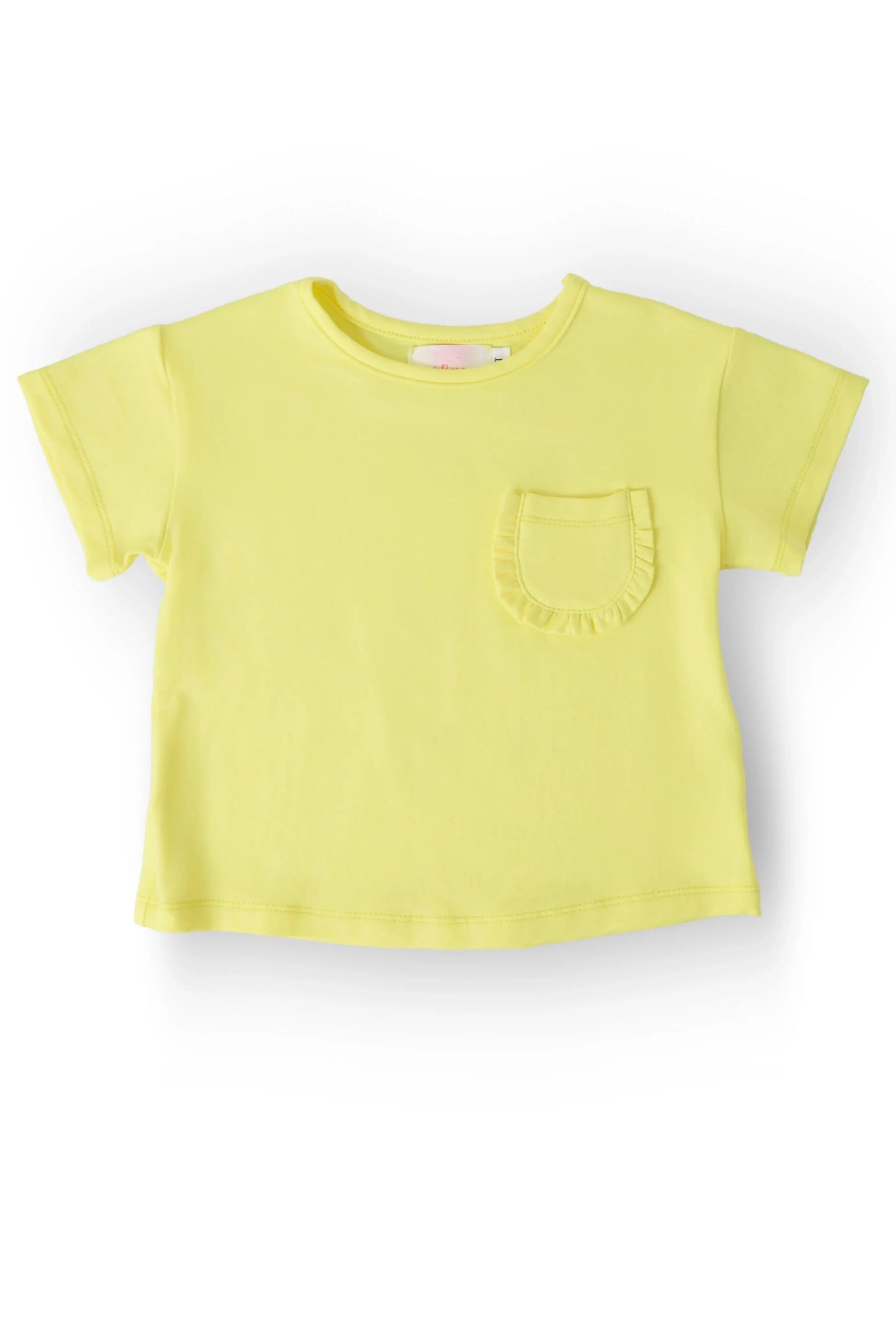 Yellow Ruffle Pocket Tee - Mila & Rose ® - Flyclothing LLC