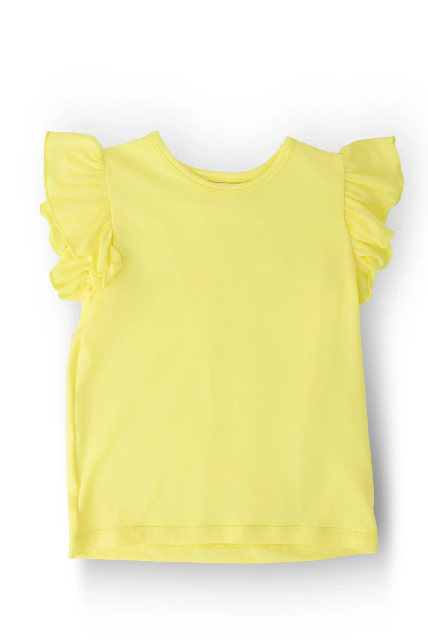 Yellow S/S Ruffle Tee - Mila & Rose ® - Flyclothing LLC