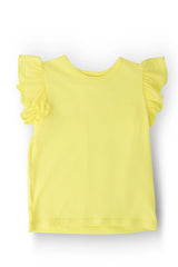 Yellow S/S Ruffle Tee - Mila & Rose ® - Flyclothing LLC