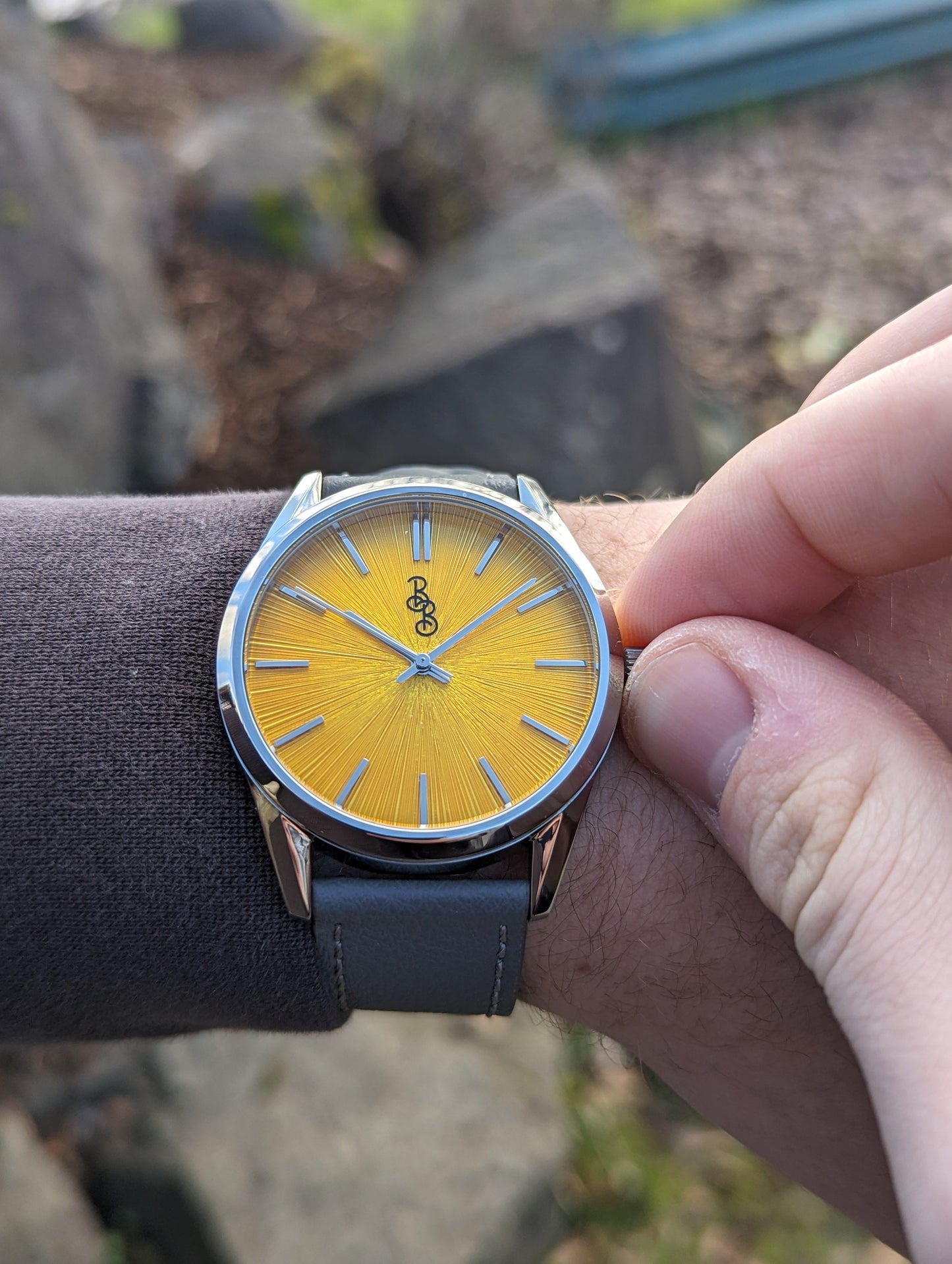 Yellow Sunburst Watch - The Beyond Boring Watch Company - Flyclothing LLC