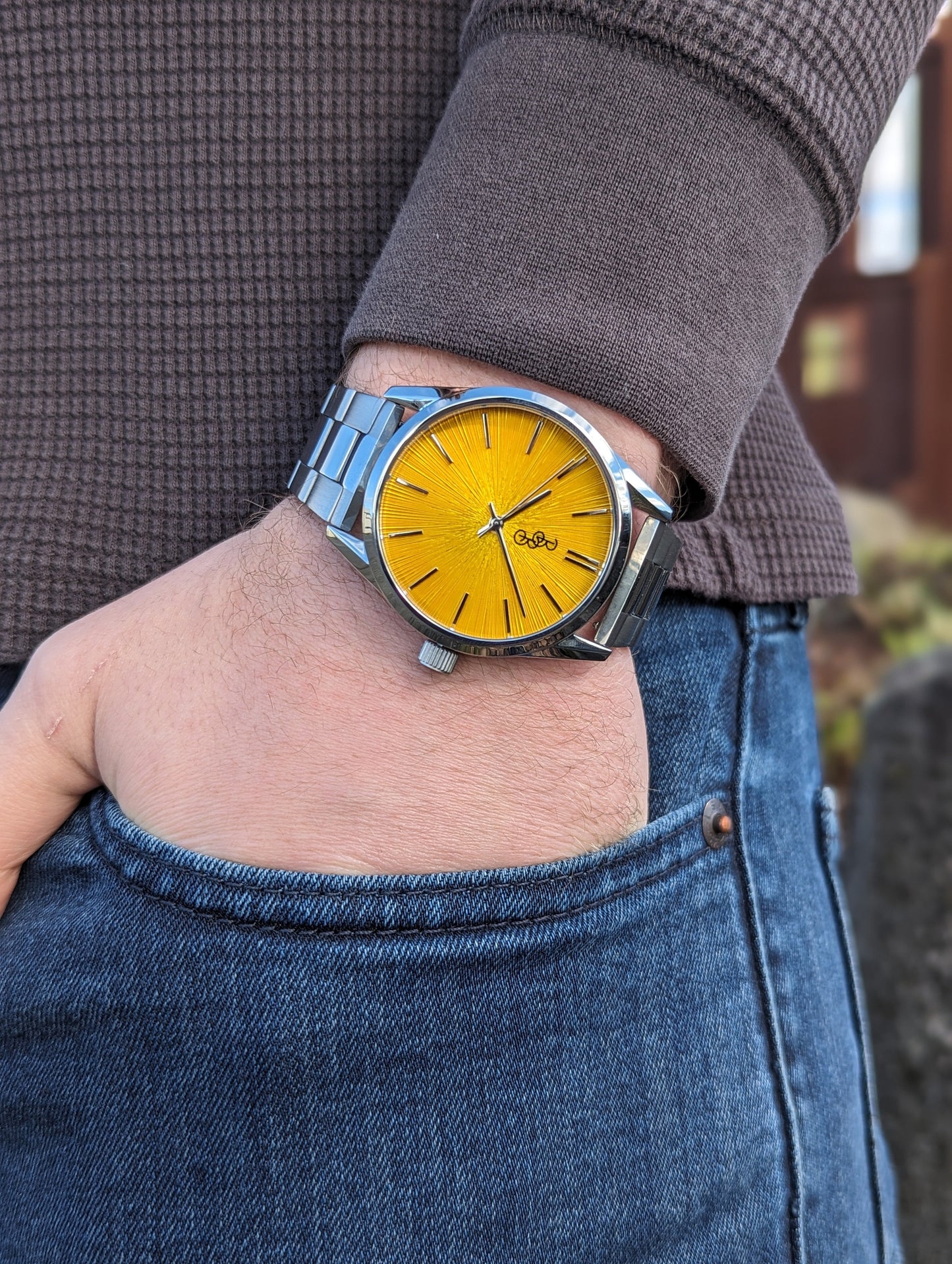 Yellow Sunburst Watch - The Beyond Boring Watch Company - Flyclothing LLC