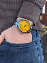 Yellow Sunburst Watch - The Beyond Boring Watch Company - Flyclothing LLC