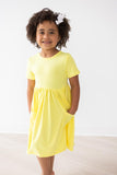 Yellow S/S Pocket Twirl Dress - Mila & Rose ®