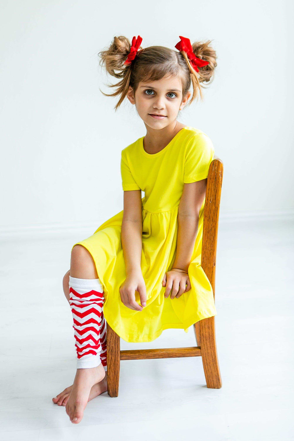 Yellow S/S Pocket Twirl Dress - Mila & Rose ® - Flyclothing LLC