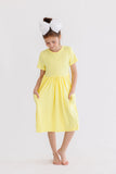 Yellow S/S Pocket Twirl Dress - Mila & Rose ®