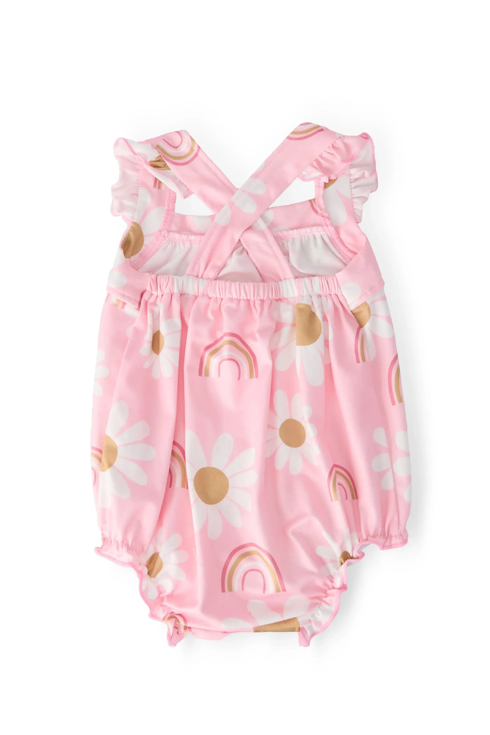You are My Sunshine Ruffle Cross Back Romper - Mila & Rose ® - Flyclothing LLC