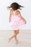 You are My Sunshine Ruffle Cross Back Dress
