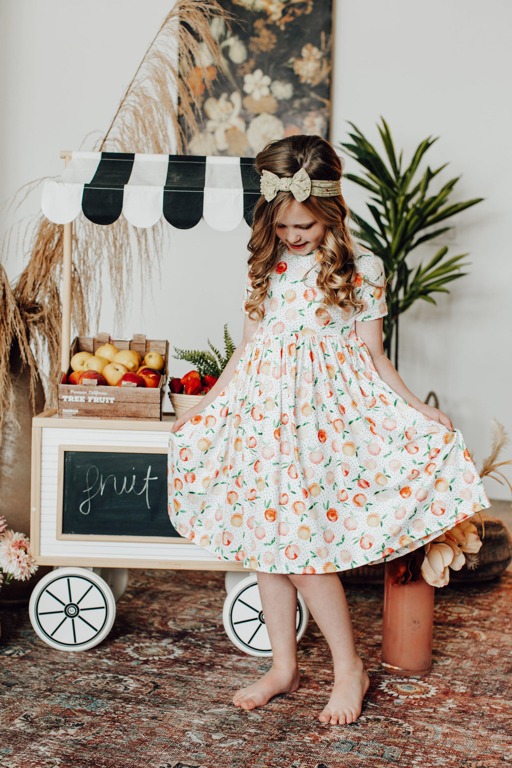 You're a Peach S/S Pocket Twirl Dress - Mila & Rose ®