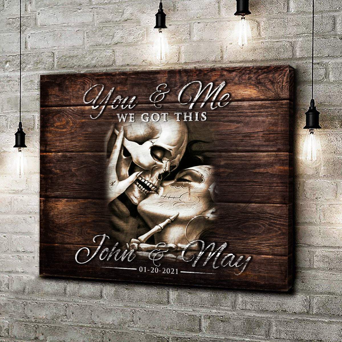 We Got This Skeleton Couple Sign III - Tailored Canvases - Flyclothing LLC