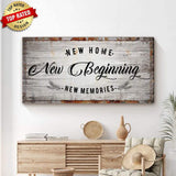 New Home, New Beginning Sign - Tailored Canvases - Flyclothing LLC