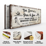 Personalized Rustic Pool Sign - Tailored Canvases - Flyclothing LLC