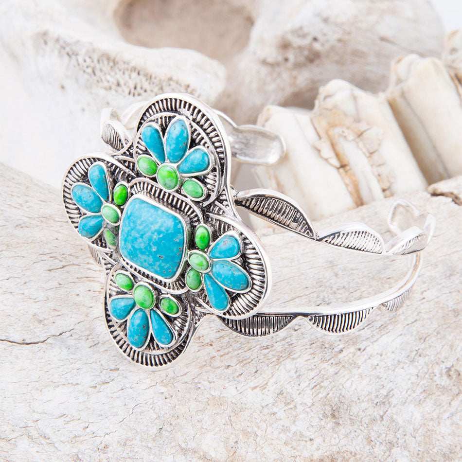 Zion Blue Turquoise Sterling Silver Cuff Bracelet - Barse Jewelry - Flyclothing LLC