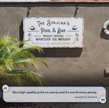 Personalized Rustic Pool Sign - Tailored Canvases - Flyclothing LLC