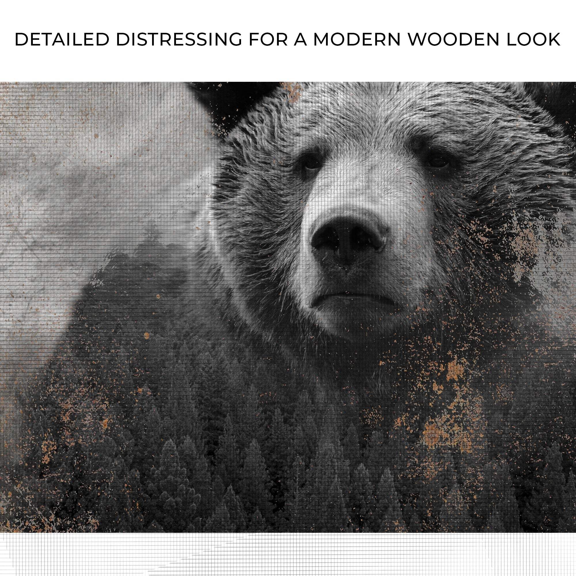 Animals Forest Bear Brown Canvas Wall Art - Tailored Canvases - Flyclothing LLC
