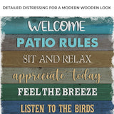 Patio Rules Sign - Tailored Canvases - Flyclothing LLC