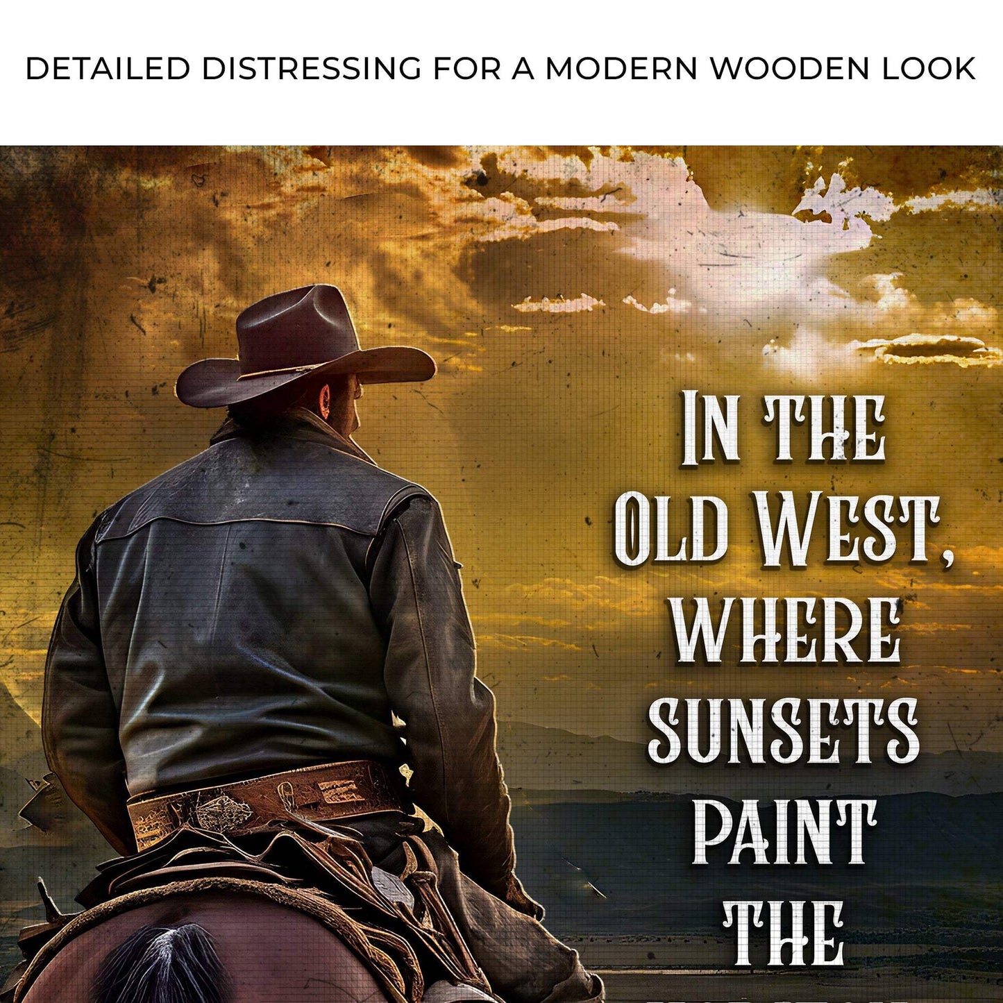 Like A Wildfire In The Old West Sign - Tailored Canvases - Flyclothing LLC