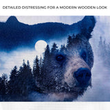 Animals Forest Bear Illustration Canvas Wall Art II - Tailored Canvases - Flyclothing LLC