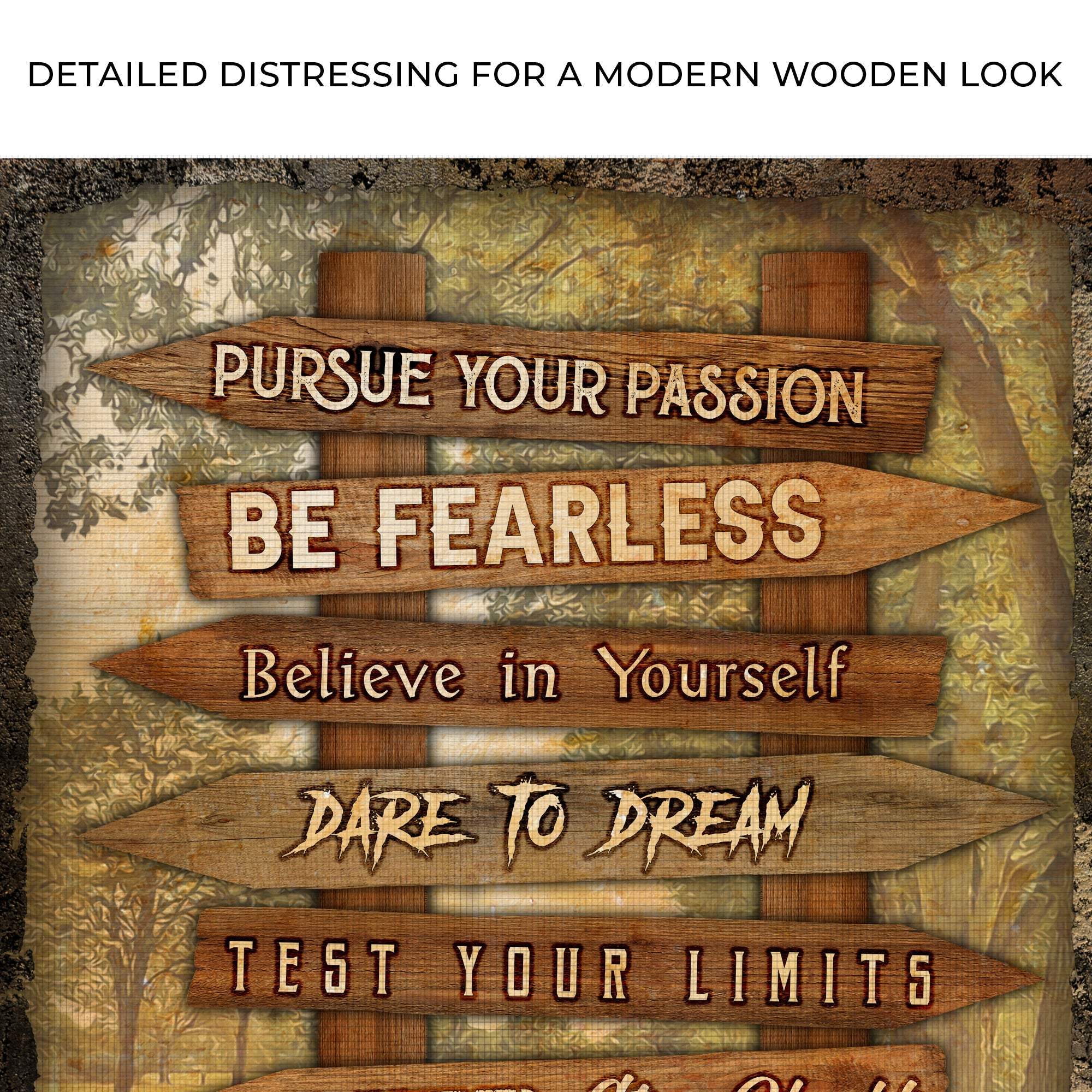Pursue Your Passion Never Give Up Motivation Sign II - Tailored Canvases - Flyclothing LLC