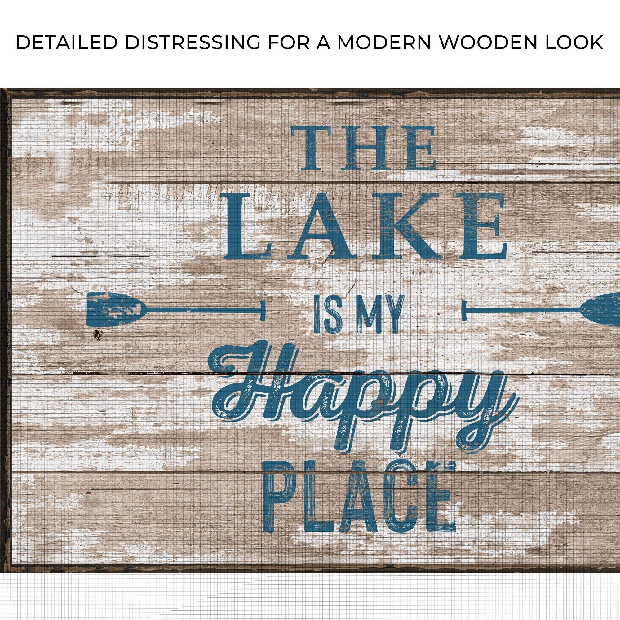 The Lake Is My Happy Place Sign III - Tailored Canvases - Flyclothing LLC