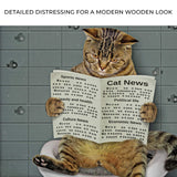 Cat Toilet Reading Newspaper Canvas Wall Art - Tailored Canvases - Flyclothing LLC