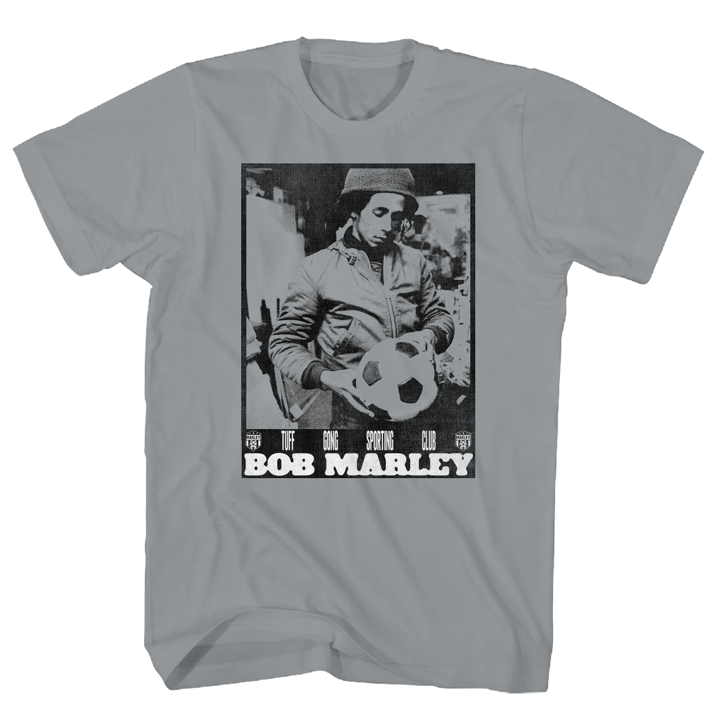 BOB MARLEY SOCCER GREY TEE