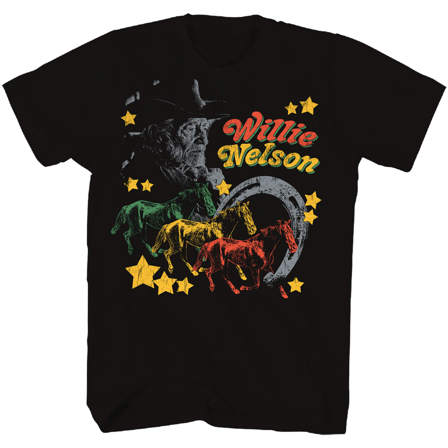 WILLIE NELSON MULTI COLOR HORSE