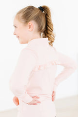 SALE Zen Pink Full-Zip Ruffle Active Jacket - Mila & Rose ® - Flyclothing LLC
