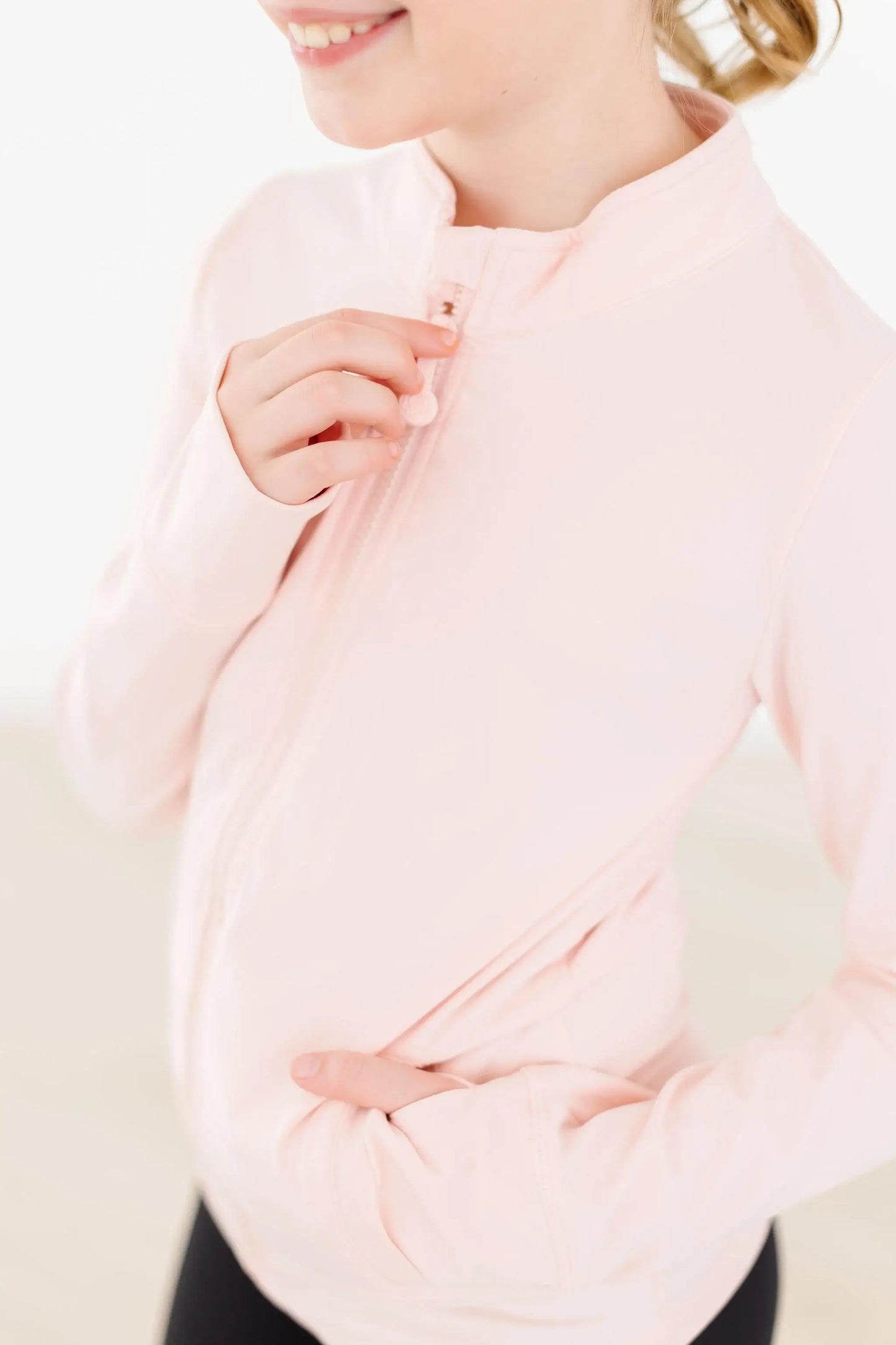 SALE Zen Pink Full-Zip Ruffle Active Jacket - Mila & Rose ® - Flyclothing LLC