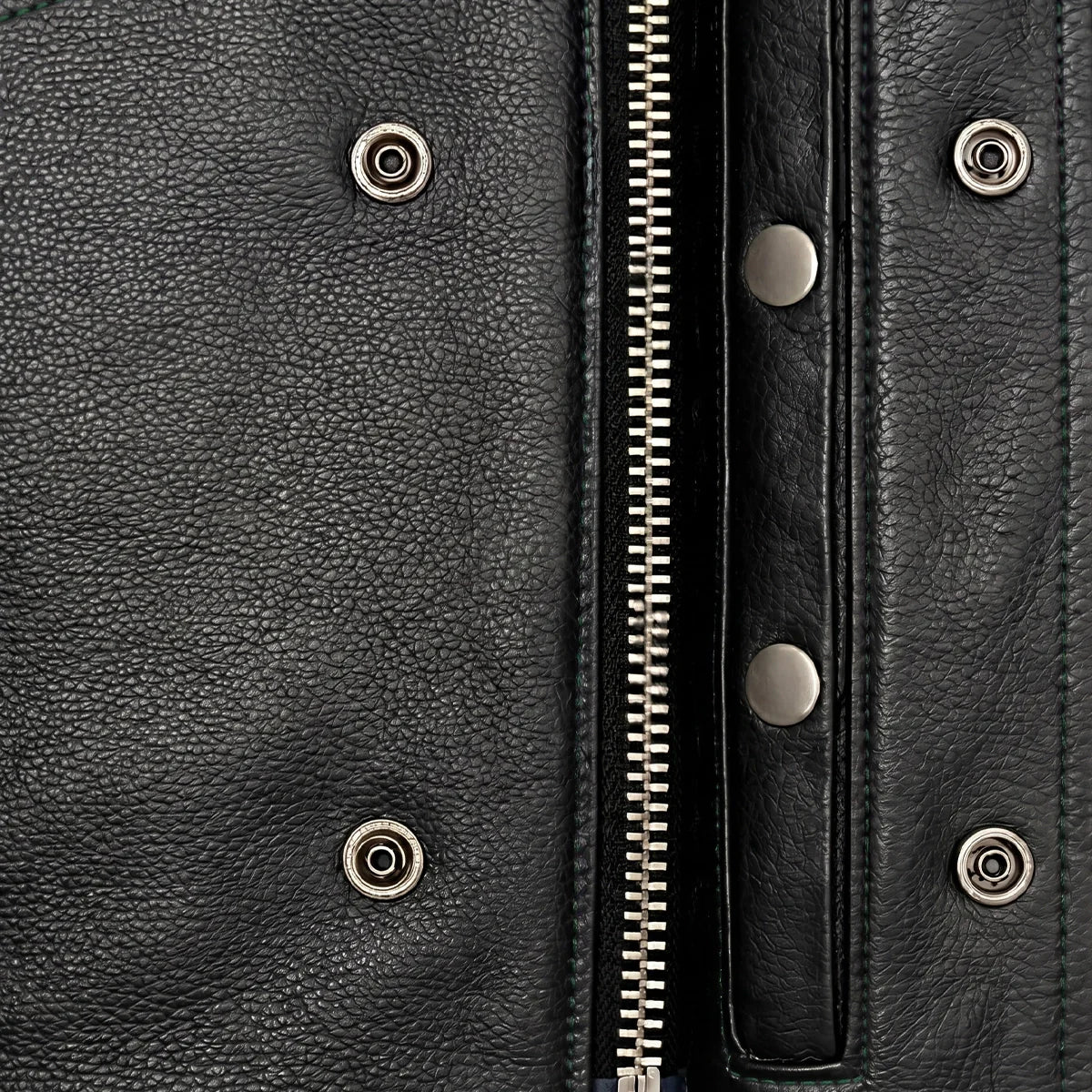 Green Diamond - Men's Club style Leather Motorcycle Vest - Unik Just for Bikers - Flyclothing LLC