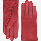 Zoey (red) – Sheepskin leather gloves with warm wool/cashmere lining & touchscreen function - Leather Gloves Online - Flyclothing LLC