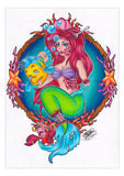 Black Market Art Company Zombie Ariel Print