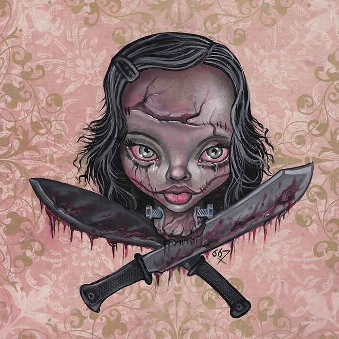 Black Market Art Company Zombie Gal Print