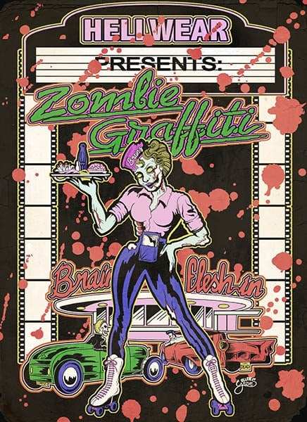 Black Market Art Company Zombie Graffiti Print - Black Market Art Company - Flyclothing LLC