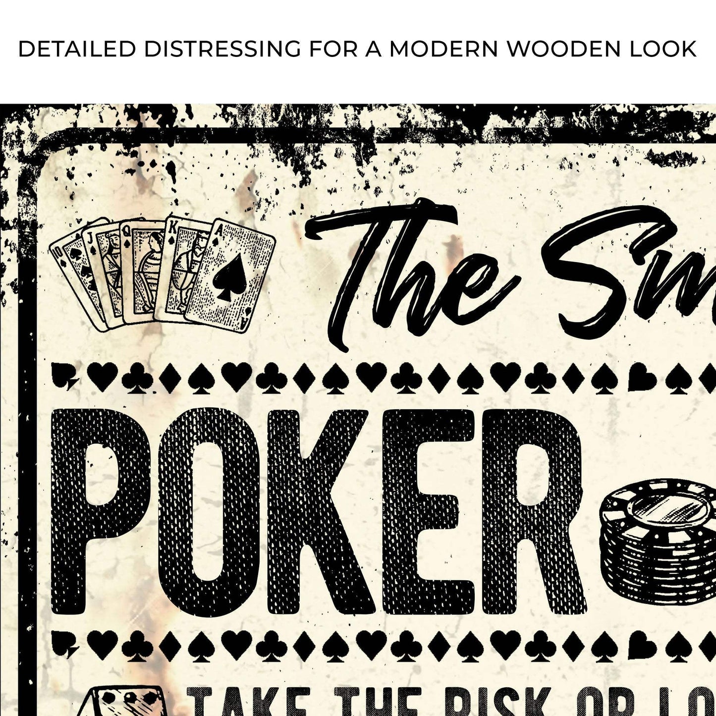 Take The Risk Poker Room Sign - Tailored Canvases - Flyclothing LLC