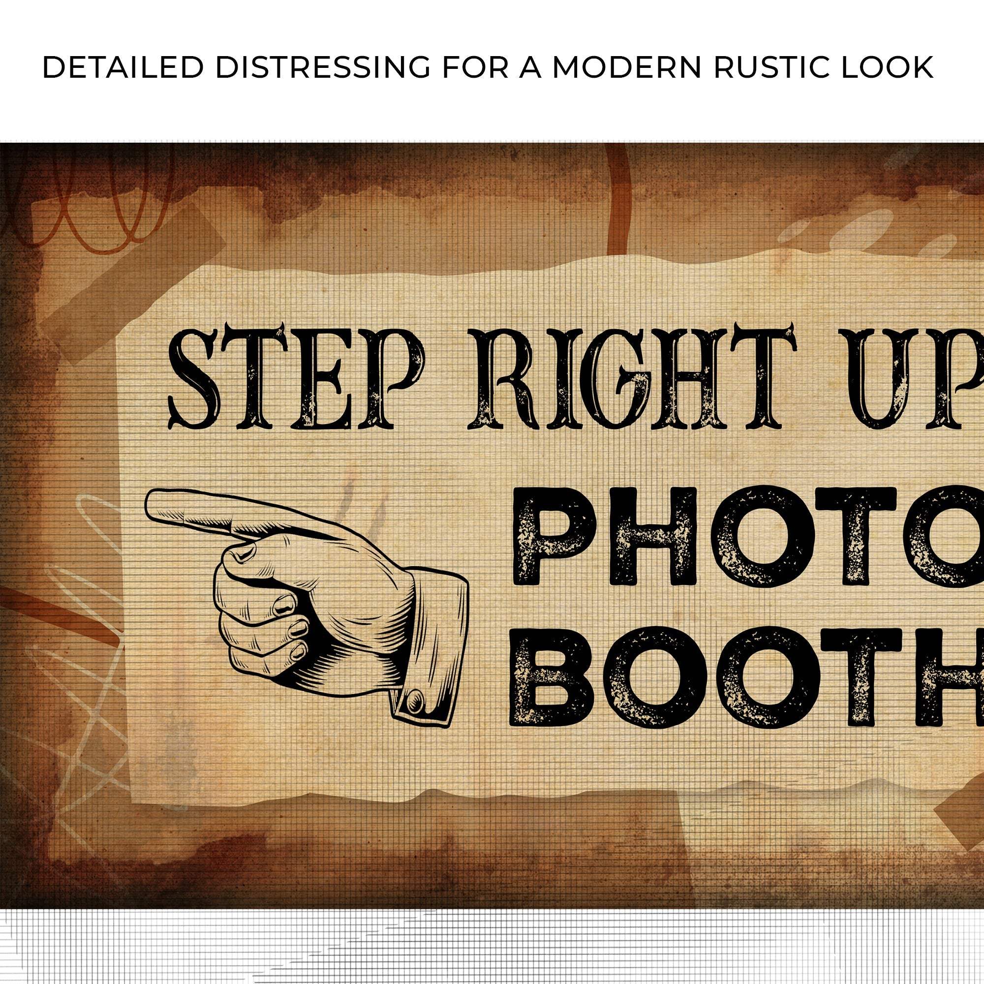 Step Right Up Photo Booth Sign - Tailored Canvases - Flyclothing LLC