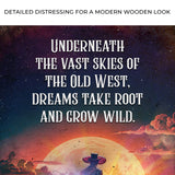 Underneath The Vast Skies Of The Old West Sign - Tailored Canvases - Flyclothing LLC